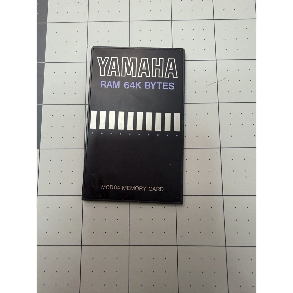 Vintage‎ Yamaha MCD64 RAM Memory Card - Made in Japan - 64K Bytes